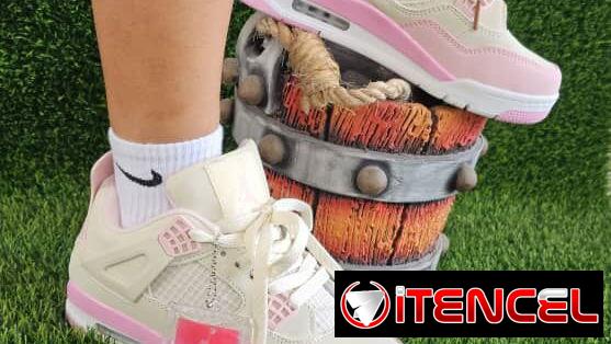 Tenis jordan retro 4 G5, rosa