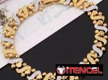 Manilla de mujer chapada en oro de 24 k, elegante para uso diario