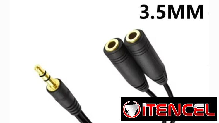 Splitter de audio minijack 3.5mm 1×2