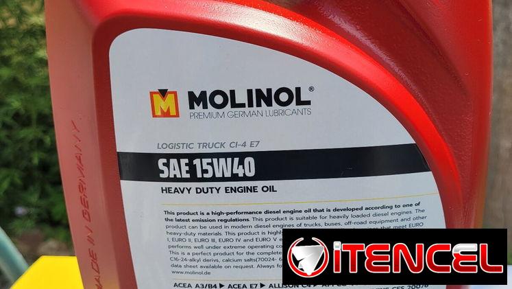 Aceite 15w-40. 5 litros. Motores Diésel. Molinol. Alemán.