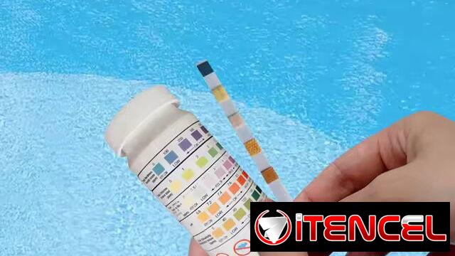 Test de análisis del agua para piscina