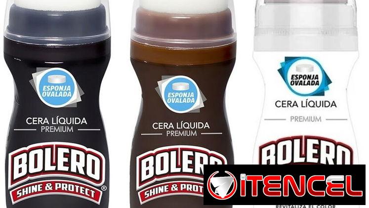 CERA LÍQUIDA BOLERO COLOR NEGRO, CARMELITA Y BLANCO 60 ML