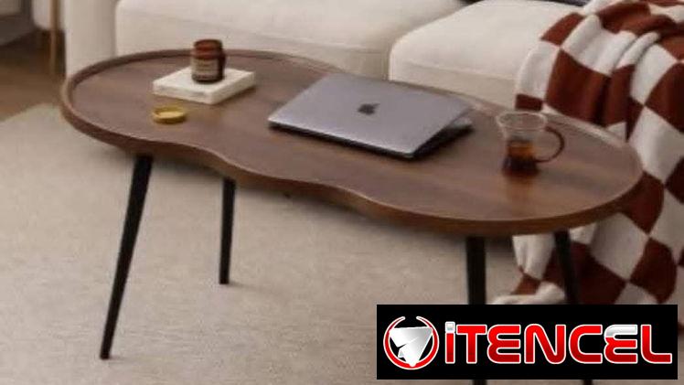 Mesa de centro con borde irregular comunícate con Pedro