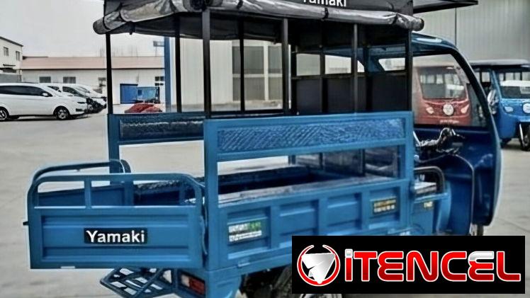Yamaki-Triciclo eléctrico con paneles de energía solar para pasajeros y carga