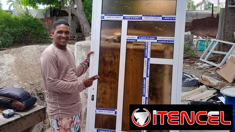 Puertas de aluminio, Paños fijos. Ventanas, ventanales, Closet de espejos,bajos de meseta