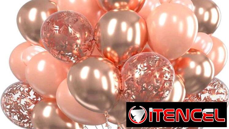 🎈 set de 30 piezas de globos oro Rosa