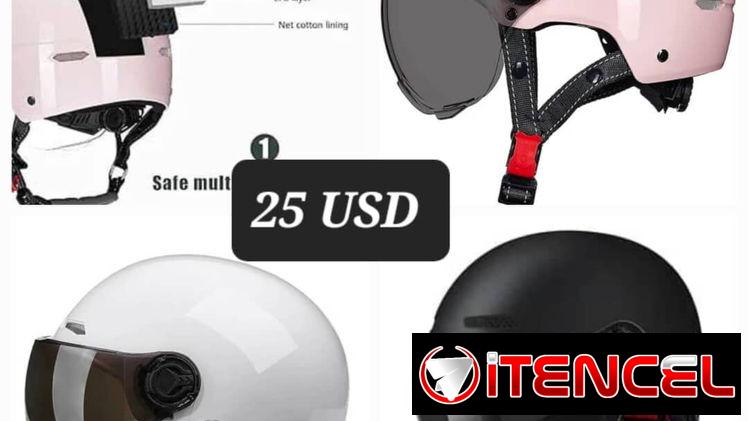 Cascos de moto semi integrales con pantalla de protección
