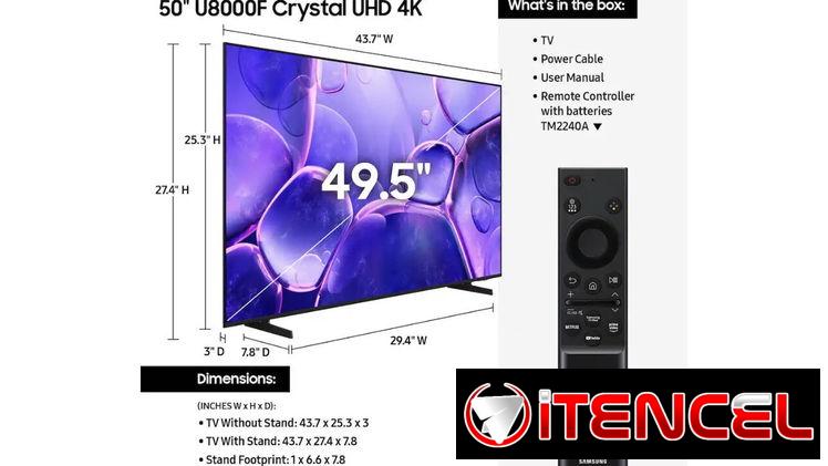 Samsung 50” Crystal UHD 4K ( U8000F ) última serie8 ( 2025 )