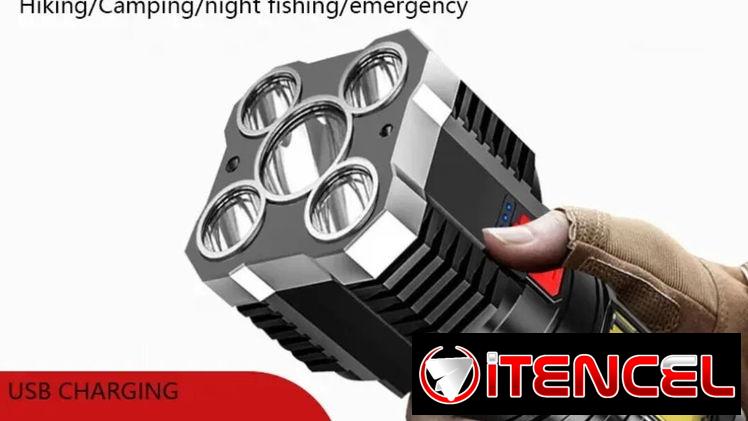 Linterna led carga usb batería interna recargable