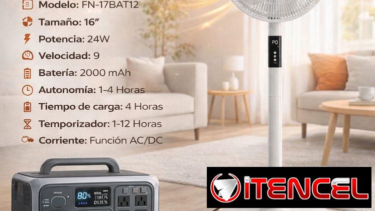 💡 OPTIMIZA LA BATERÍA DE TU ESTACION 💡VENTILADOR SANKEY RECARGABLE CON MANDO 24W. MENSAJERÍA CON FACTURA. TL 54833699