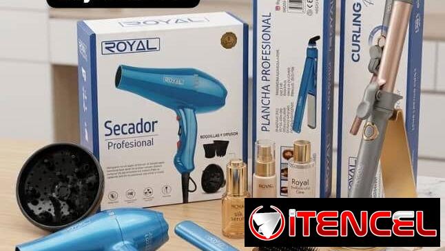 Plancha de Cabello Royal + Rizador para Cabello Royal+ Secador de Cabello Royal 2000W, Garantía de 1 mes, Entrega por u