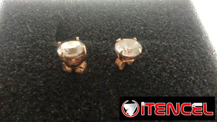 Aretes dormilonas de oro 10k originales