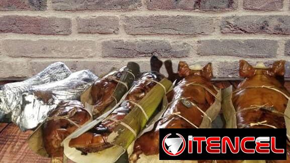 Cerdo asado entero  para 20 comensales