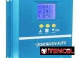 Controlador de carga Solar MPPT automático, regulador inteligente USB Dual para plomo-ácido/litio, pantalla LCD,