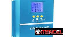 Controlador de carga Solar MPPT automático, regulador inteligente USB Dual para plomo-ácido/litio, pantalla LCD,