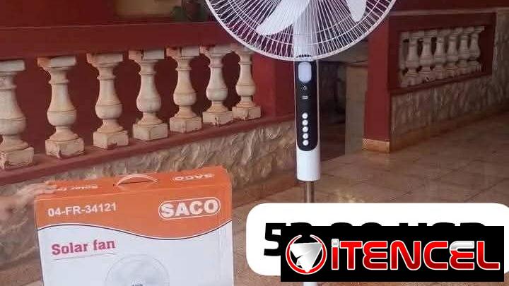 Ventilador de pedestal recsrgable saco
