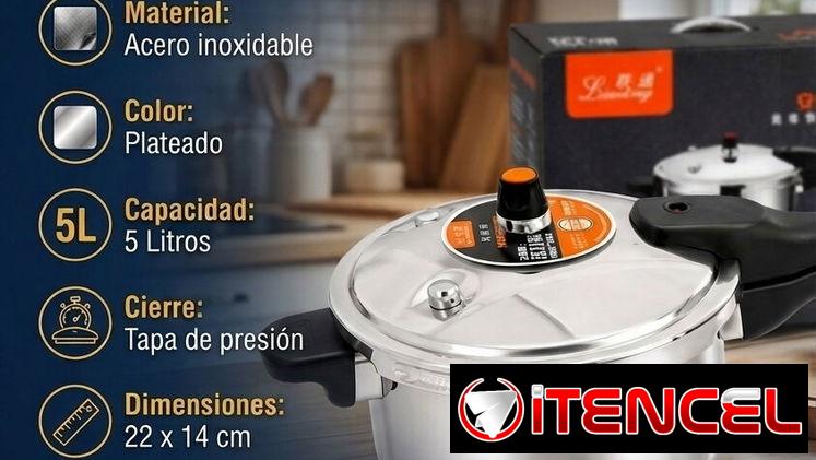 🎁 5 LITROS 🎁 OLLA DE PRESIÓN ACERO INOXIDABLE. MENSAJERÍA CON FACTURA Y GARANTÍA. 📲 54833699