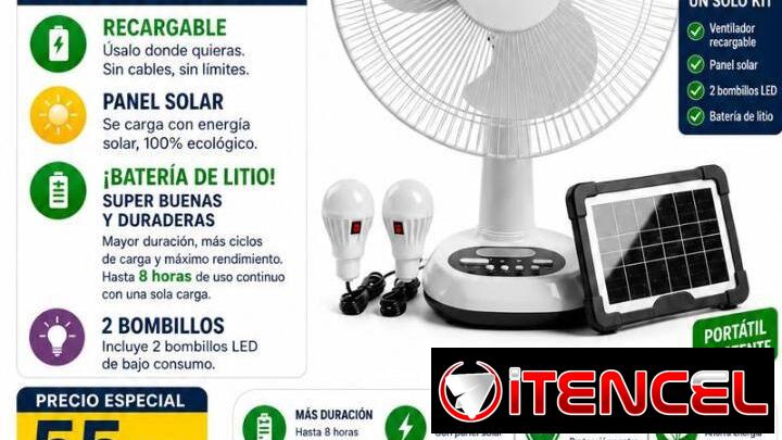 *wa.me/51282024* *¡DILE ADIÓS AL CALOR!…*       Llévate este increíble *VENTILADOR RECARGABLE NEXTEK con todo incluido