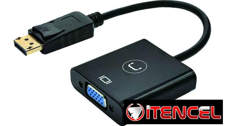 Adaptador Unno Tekno DisplayPort A VGA Full HD 1080p Plug & Play Compatible Con Monitores y Proyectores