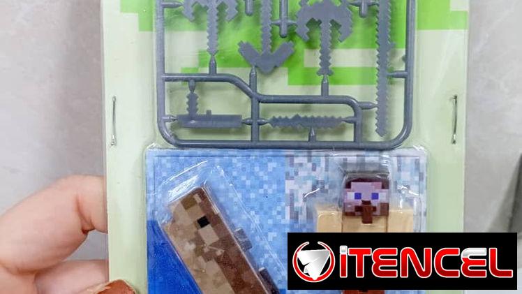BLISTER ECONÓMICO MINECRAFT CON ACCESORIOS Bloque magnético  Minecraft