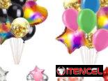 Fiesta, Cumpleaños, Globos, Confeti, Cortina, Manteles