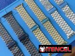 Tengo Manilla de acero eslabón tradicional y protectores para Apple Watch del 44 al 49mm