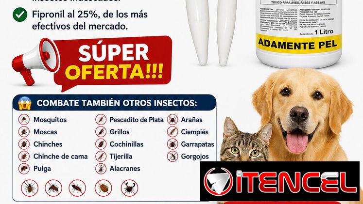 Fipronil rayita blanca para eliminar pulgas y garrapatas