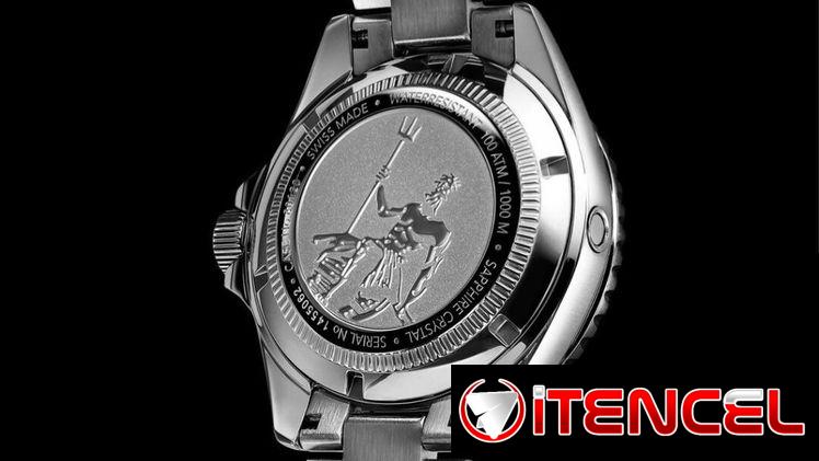 RELOJ DE LUJO SUIZO AUTOMATICO MARCA EDOX NEPTUNIAN (80120-3VM-NIN) CRISTAL ZAFIRO , 44MM EN ACERO INOXIDABLE  58049738