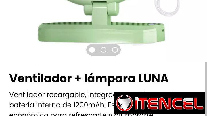Ventilador + lámpara LUNA. Nuevo