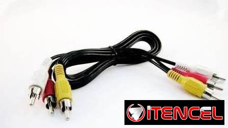 Cable de Audio y Video (1 mt) 3 RCA por cada punta.