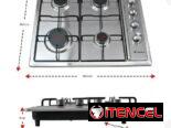 Cocina de acero inoxidable para empotrar. +5353968620