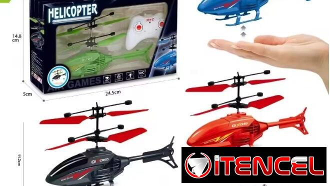 Helicóptero a control remoto. Juguete Helicóptero recargable de control remoto