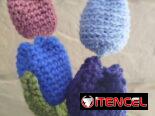 Ramos de flores artificiales tejidas a crochet