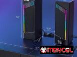 * Bocinas Gamer para PC con Luces RGB, USB y Auxiliar 3.5 mm