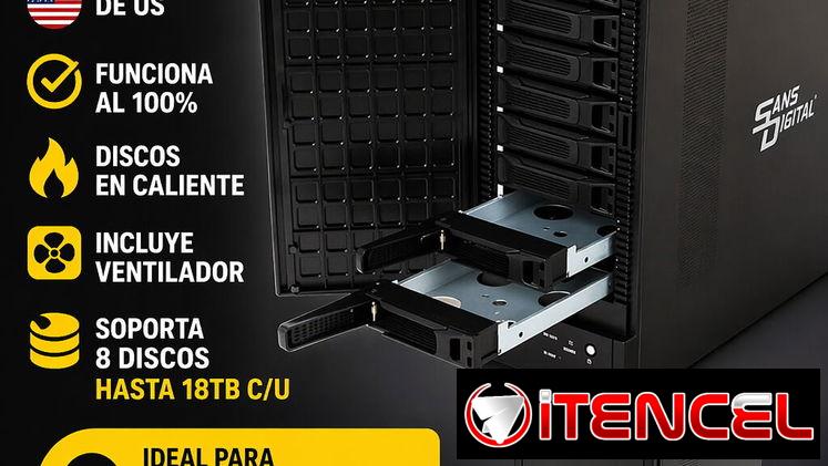 Se vende gabinete de almacenamiento tipo Tower RAID de 8 bahías, en excelente estado, funcionando al 100%
