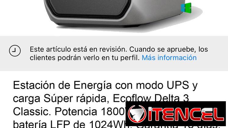 ⚡️Estación Portátil con modo UPS.Potencia 1800W y picos del doble,autonomía de 1KWh.Nueva en caja, garantía de 15 días.