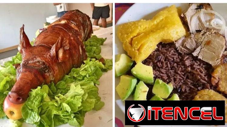 Ropa vieja 🥩, yuca con mojo🍠y plátanos maduros🍌 directo a tu casa🚪q delicia😋