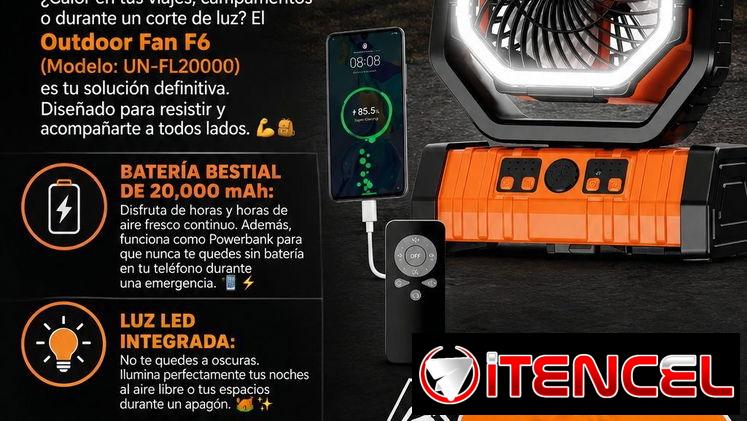 Ventilador recargable 60usd