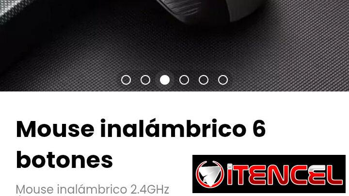 Mouse inalámbrico 6 botones 2.4GHz