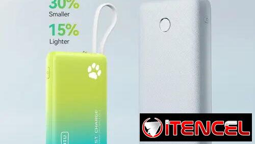 Cargador Portátil INIU 10000 mAh 45W con Cable USB-C Integrado
