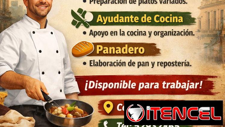 Busco empleo como Cocinero en Centro Habana