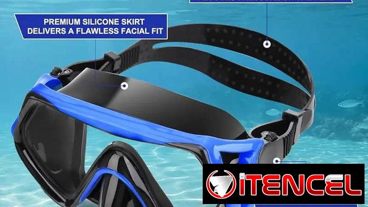 Juego de buceo , máscara de cristal templado y snorkel