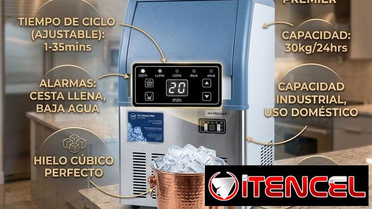 Máquina de hielo 30kg marca premier de acero inoxidable Precio $680 Transporte Incluido  Factura y garantía