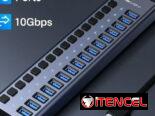 🪭🏴‍☠️Regleta Acasis 16 puertos USB 3.0 10Gbps, con interruptores – 💲100 USD🪆