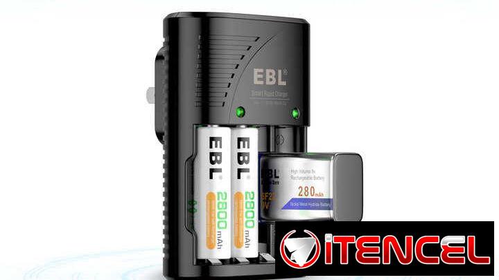 🔋 CARGADOR DE BATERIAS RECARGABLES 🔋 PARA AA – AAA -9 VOLT 🔋 MARCA EBL® 🔋 CALIDAD 🔋  5.887.23.60