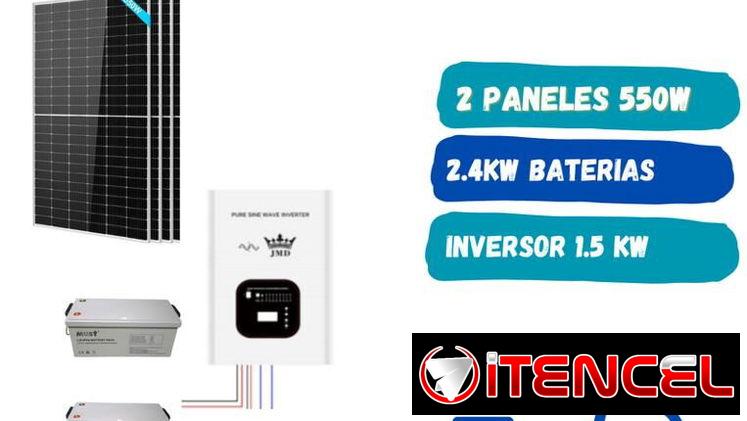 Kit Solar 1.5 kW  Paneles solares: 2 x 550W