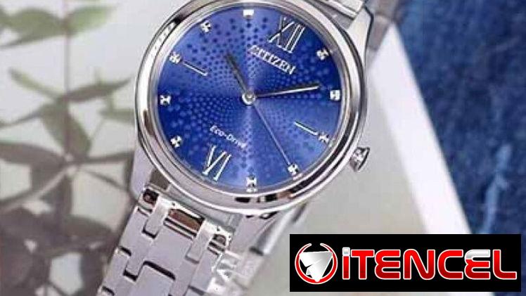 CITIZEN ECODRIVE CORSO (EM0500-57L) DE 32MM PARA MUJER , EN ACERO INOXIDABLE Y ESFERA AZUL , NUEVO A ESTRENAR  58049738