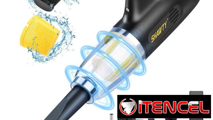SHAWTY® Aspiradora Portátil Inalámbrico De Mano Para Hogar Auto 10000PA, 600ml 2 Filtros