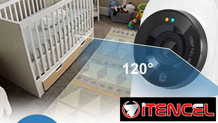 Monitor de bebé inteligente con pantalla de 5″, resolución 1080p, Wi-Fi, acceso remoto, visión nocturna automática