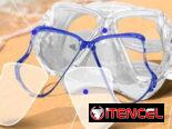 Máscara p bucear doble visor cristal y snorkel